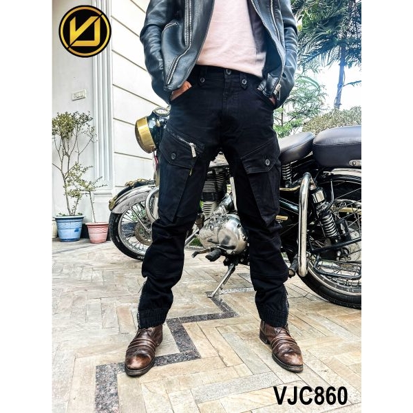 VIRJEANS (VJC860) Stretchable Cargo Multi Pocket Box Zipper Joggers Pant For Men-All Colors - Image 3