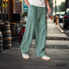 VIRJEANS (VJC875D) Stretchable Linen Summer Trouser For Men-Blue