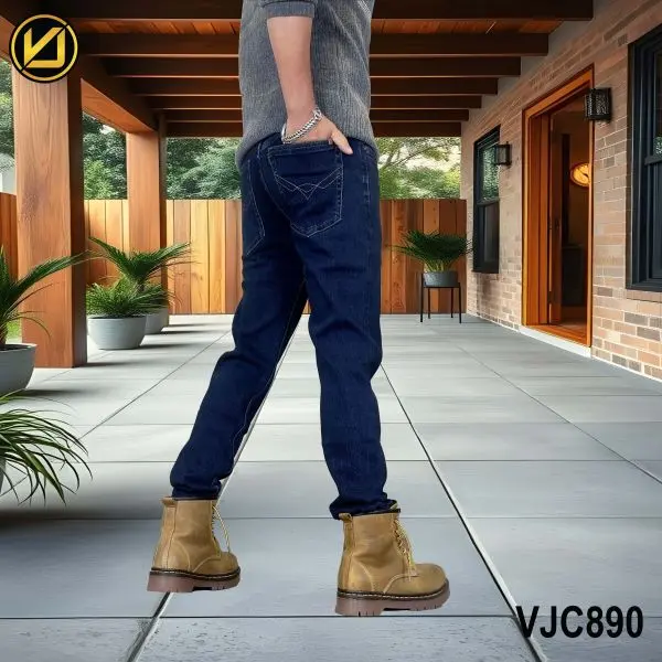 VIRJEANS (VJC890) Stretchable Denim Jeans Choose Pant For Men- Dark Blue - Image 4