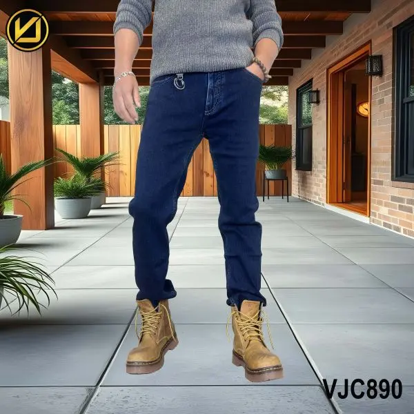 VIRJEANS (VJC890) Stretchable Denim Jeans Choose Pant For Men- Dark Blue - Image 5