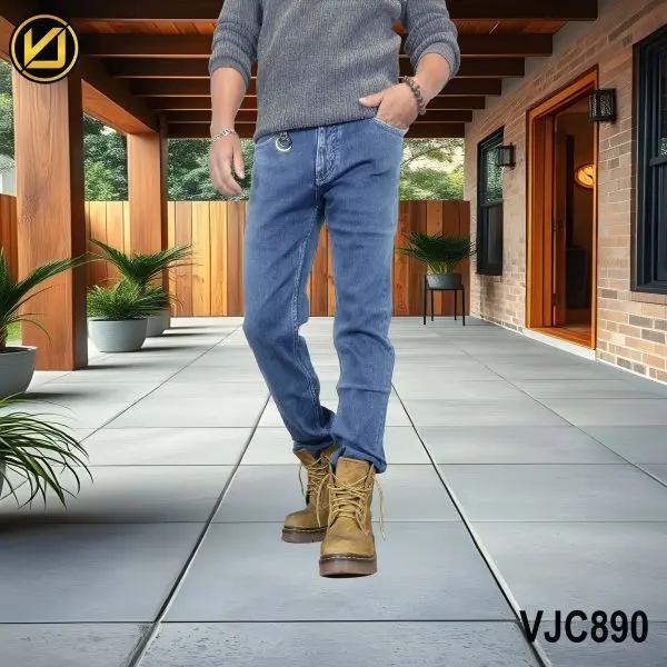 VIRJEANS (VJC890) Stretchable Denim Jeans Choose Pant For Men- Sky Blue - Image 3