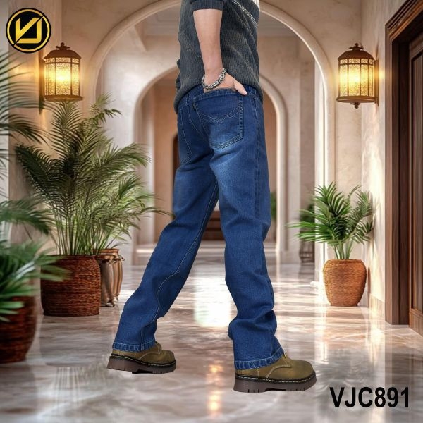 VIRJEANS (VJC891) Stretchable Straight Fit Denim Jeans Pant For Men- Dark Wash Blue - Image 2