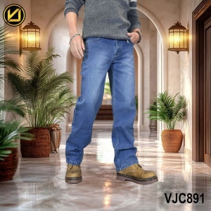 VIRJEANS (VJC891) Stretchable Straight Fit Denim Jeans Pant For Men- Sky Blue