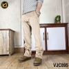 VIRJEANS (VJC895) Corduroy Inner Fur Pant For Men-Cream
