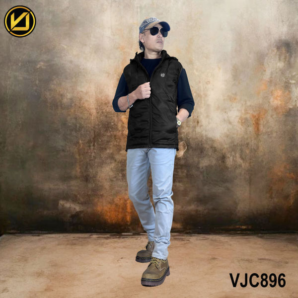 VIRJEANS (VJC896D) Half Dawn Ultra Light Jacket For Men- Black - Image 5