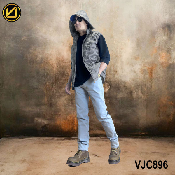 VIRJEANS (VJC896D) Half Dawn Ultra Light Jacket For Men- Grey - Image 4