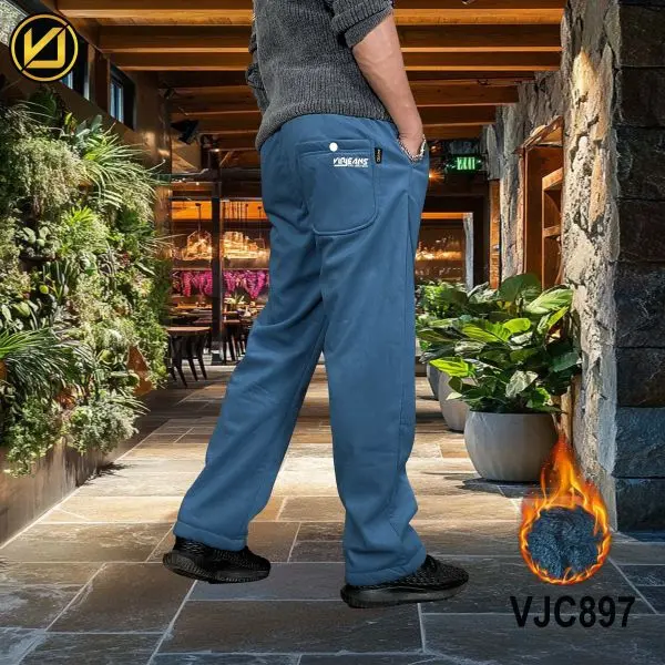 VIRJEANS (VJC897) Winter Inner Fur Trouser For Men- Blue - Image 3