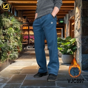 VIRJEANS (VJC897) Winter Inner Fur Trouser For Men- Blue