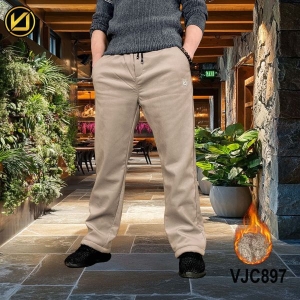 VIRJEANS (VJC897) Winter Inner Fur Trouser For Men- Cream