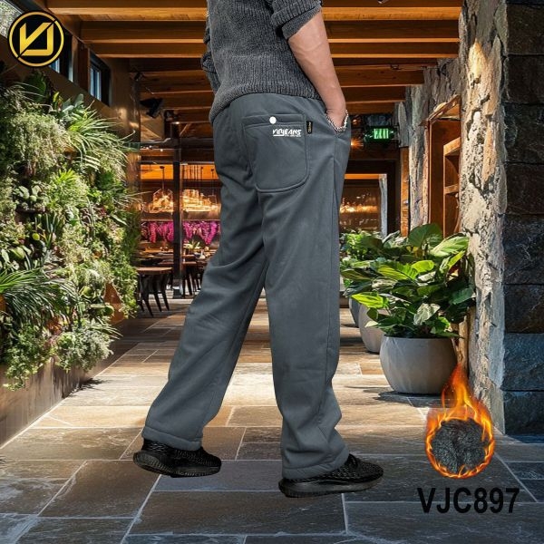 VIRJEANS (VJC897) Winter Inner Fur Trouser For Men- Dark Grey - Image 3