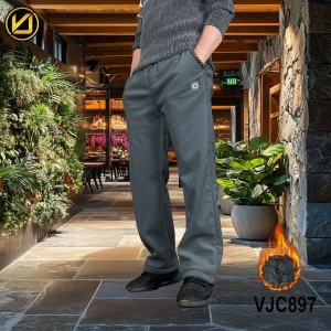 VIRJEANS (VJC897) Winter Inner Fur Trouser For Men- Dark Grey