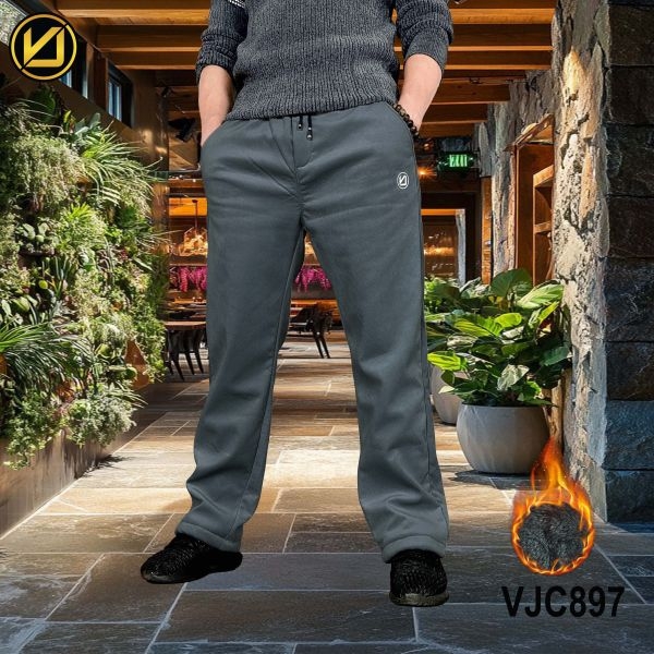 VIRJEANS (VJC897) Winter Inner Fur Trouser For Men- Dark Grey - Image 5