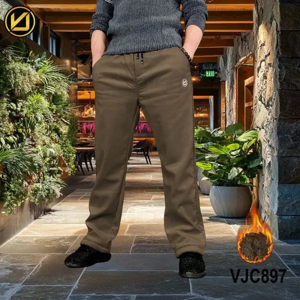 VIRJEANS (VJC897) Winter Inner Fur Trouser For Men- Golden - Image 5