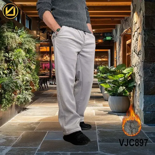 VIRJEANS (VJC897) Winter Inner Fur Trouser For Men- Light Grey - Image 2