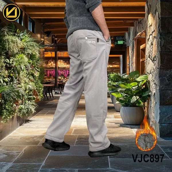 VIRJEANS (VJC897) Winter Inner Fur Trouser For Men- Light Grey - Image 3