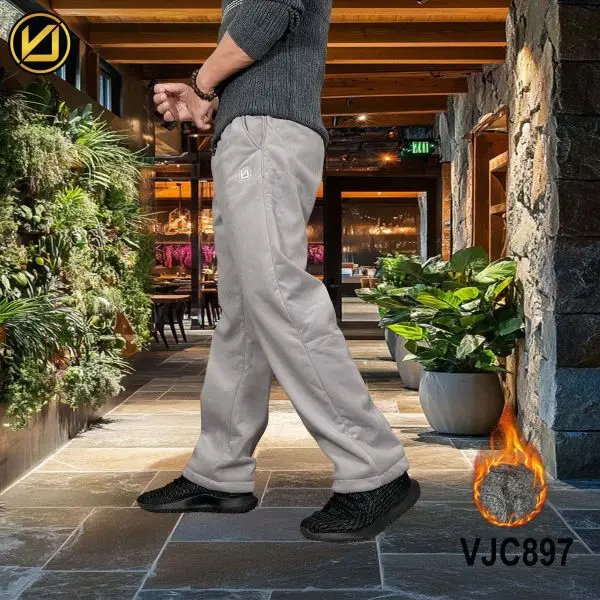 VIRJEANS (VJC897) Winter Inner Fur Trouser For Men- Light Grey - Image 4