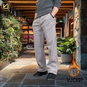 VIRJEANS (VJC897) Winter Inner Fur Trouser For Men- Light Grey