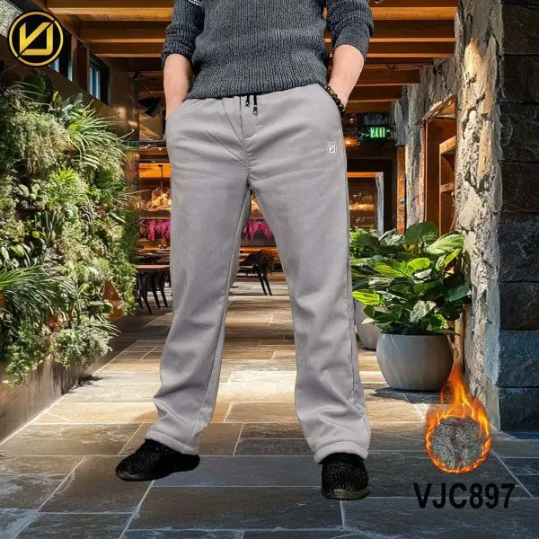 VIRJEANS (VJC897) Winter Inner Fur Trouser For Men- Light Grey - Image 5
