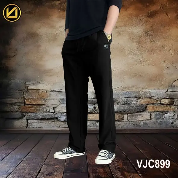 VIRJEANS (VJC899) Summer Sporty Open Trouser For Men- Black - Image 2