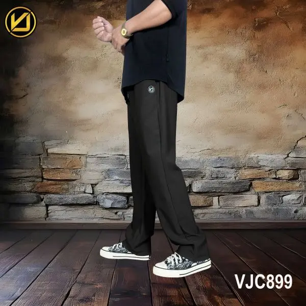 VIRJEANS (VJC899) Summer Sporty Open Trouser For Men- Black - Image 3