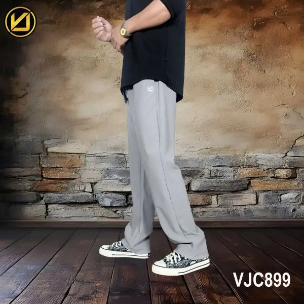 VIRJEANS (VJC899) Summer Sporty Open Trouser For Men- Grey - Image 3