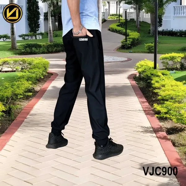 VIRJEANS (VJC900) Summer Sporty Joggers Trouser For Men -Black - Image 3