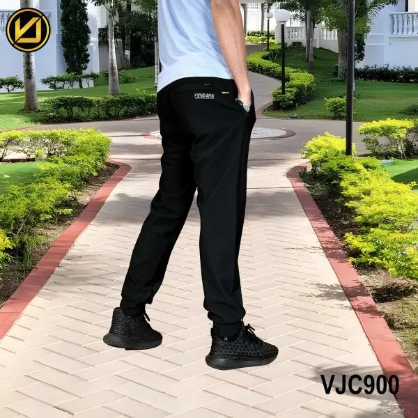 VIRJEANS (VJC900) Summer Sporty Joggers Trouser For Men -Black - Image 5
