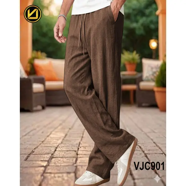 VIRJEANS (VJC901) Summer Linen Baggy Trouser For Men- All Colors - Image 2