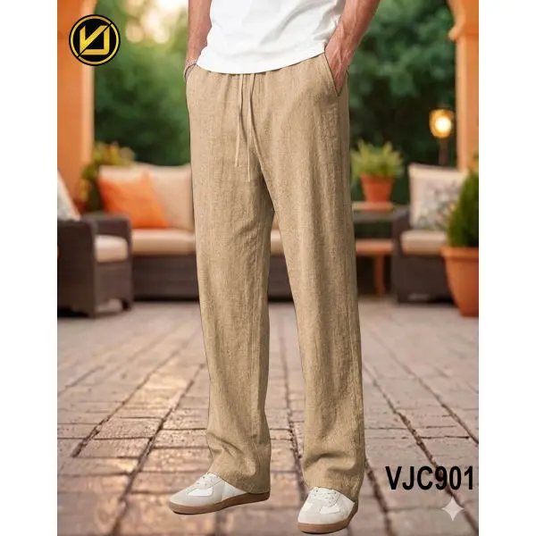 VIRJEANS (VJC901) Summer Linen Baggy Trouser For Men- All Colors - Image 4