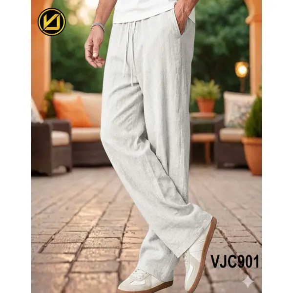 VIRJEANS (VJC901) Summer Linen Baggy Trouser For Men- All Colors - Image 5