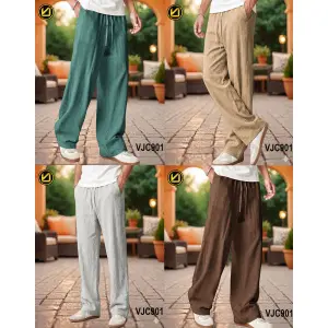 VIRJEANS (VJC901) Summer Linen Baggy Trouser For Men- All Colors