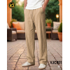 VIRJEANS (VJC901) Summer Linen Baggy Trouser For Men- Khaki