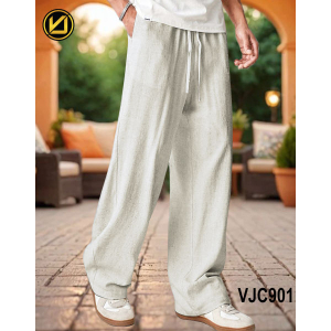 VIRJEANS (VJC901) Summer Linen Baggy Trouser For Men- Off-white