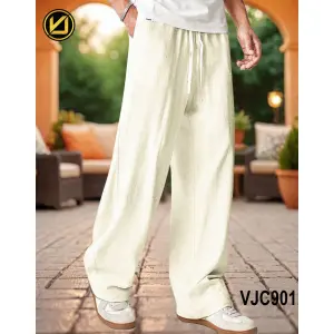 VIRJEANS (VJC901) Summer Linen Baggy Trouser For Men -Off-white