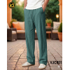 VIRJEANS (VJC901) Summer Linen Baggy Trouser For Men- Olive Green