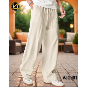VIRJEANS (VJC901) Summer Linen Baggy Trouser For Men - Skin Colors