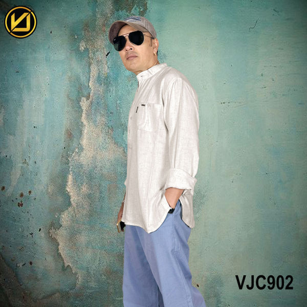 VIRJEANS (VJC902) Summer Linen Full Sleeve Shirt For Men- All Colors - Image 3