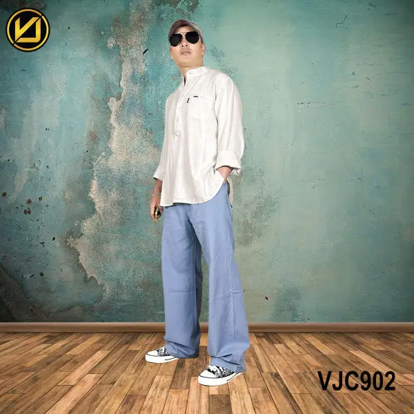 VIRJEANS (VJC902) Summer Linen Full Sleeve Shirt For Men- Grey - Image 4