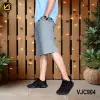 VIRJEANS (VJC904) Summer Linen Half Shorts For Men - Blue