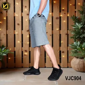 VIRJEANS (VJC904) Summer Linen Half Shorts For Men - Blue