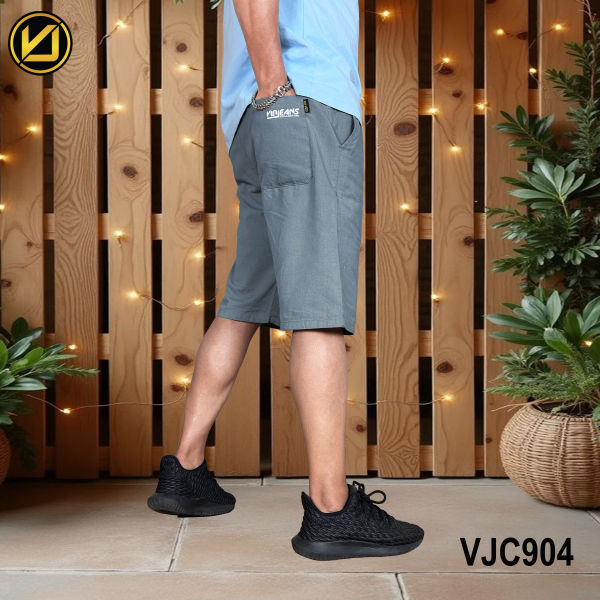 VIRJEANS (VJC904) Summer Linen Half Shorts For Men- Dark Blue - Image 2