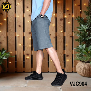 VIRJEANS (VJC904) Summer Linen Half Shorts For Men- Dark Blue