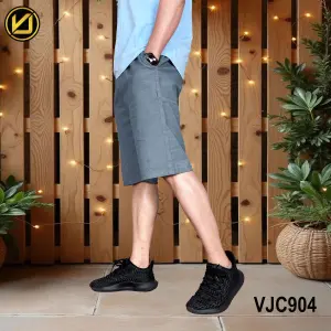 VIRJEANS (VJC904) Summer Linen Half Shorts For Men- Dark Blue