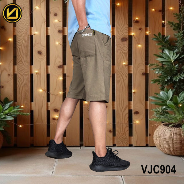 VIRJEANS (VJC904) Summer Linen Half Shorts For Men-Seafoam Green - Image 2