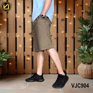 VIRJEANS (VJC904) Summer Linen Half Shorts For Men-Seafoam Green