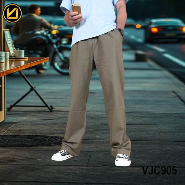 VIRJEANS (VJC905) Summer Linen Trouser For Men- Khaki - Image 4