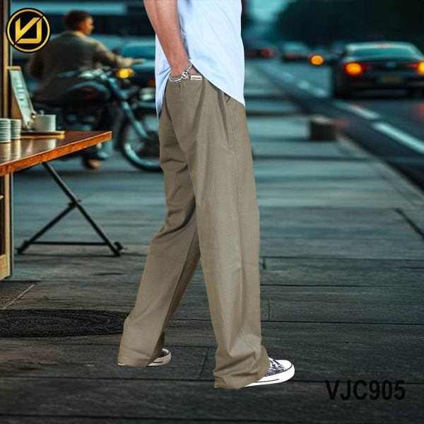 VIRJEANS (VJC905) Summer Linen Trouser For Men- Khaki - Image 5
