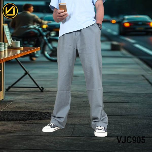 VIRJEANS (VJC905) Summer Linen Trouser For Men- Light Blue - Image 4
