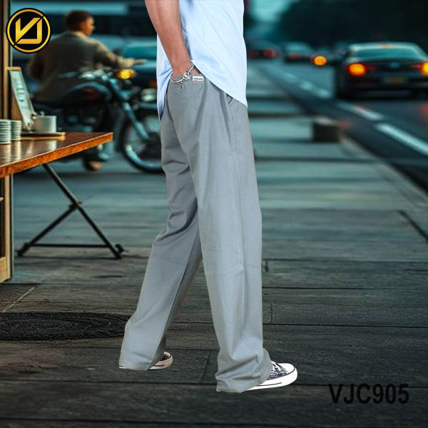 VIRJEANS (VJC905) Summer Linen Trouser For Men- Light Blue - Image 5