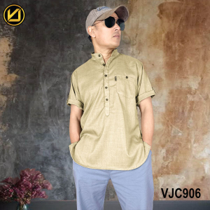 VIRJEANS (VJC906) Summer Half Sleeve Shirt For Men- Khaki
